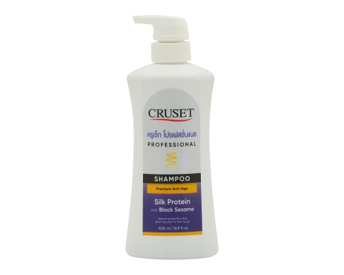 CRUSET Silk Protein Shampoo with Black Sesame Extract 500 ml