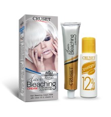 CRUSET Hair Dye Hair Bleaching Cream A000 75 g. + Developer cream 12% 75ml.