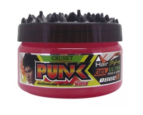 CRUSET Punk Hair Styling Gel (Ultra Hold & Shine, pink) 250 ml.